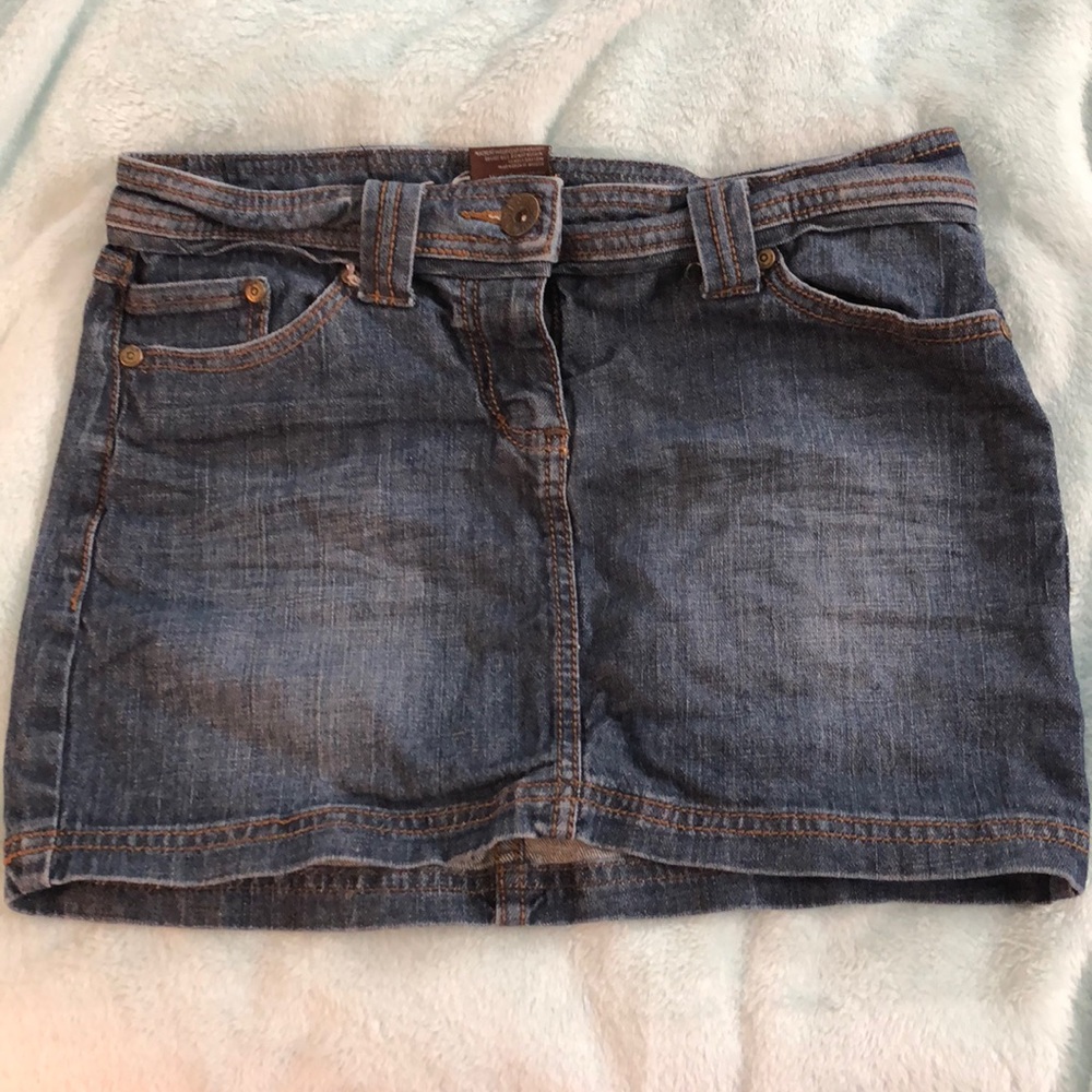 Jean mini skirt